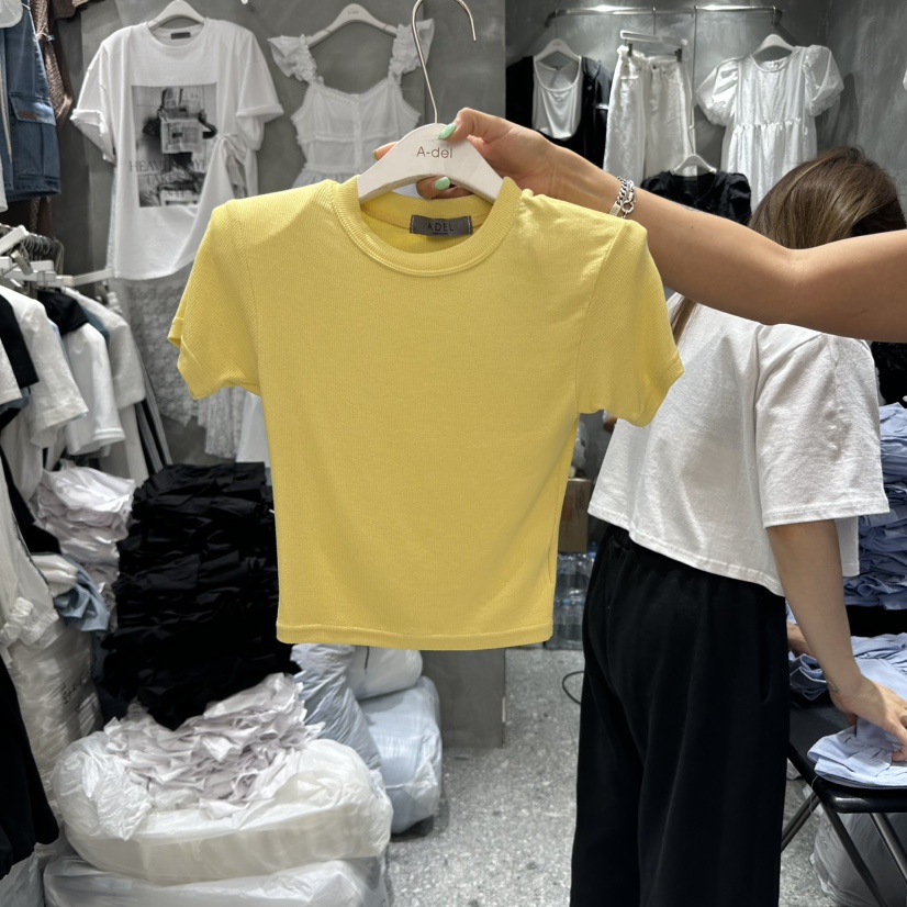A-DEL韓國代購㊣女裝新款推薦25春夏時尚人氣真品熱賣職業T恤A-DELT恤