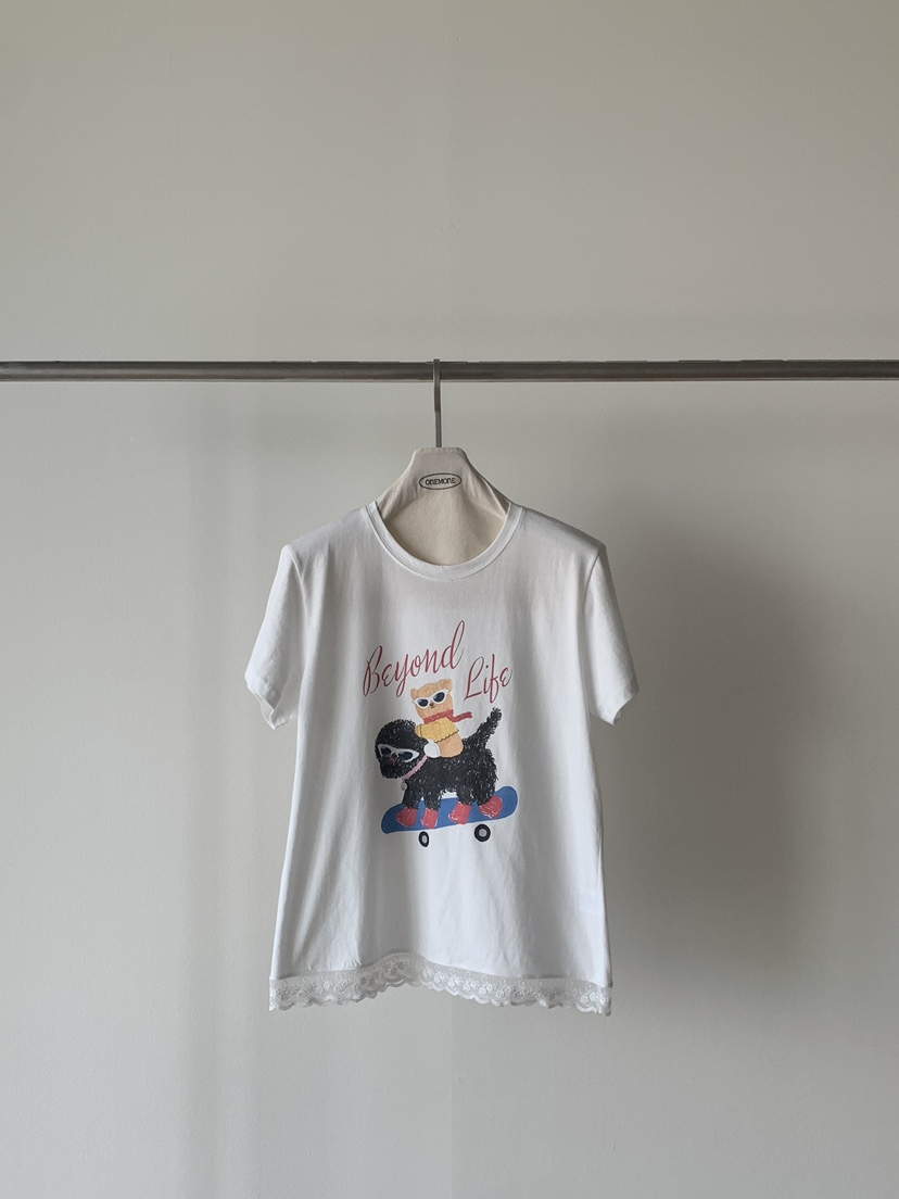ONE MONE東大門㊣直郵女士新品時尚推薦休閑人氣25春夏T恤ONE MONET恤圖色3