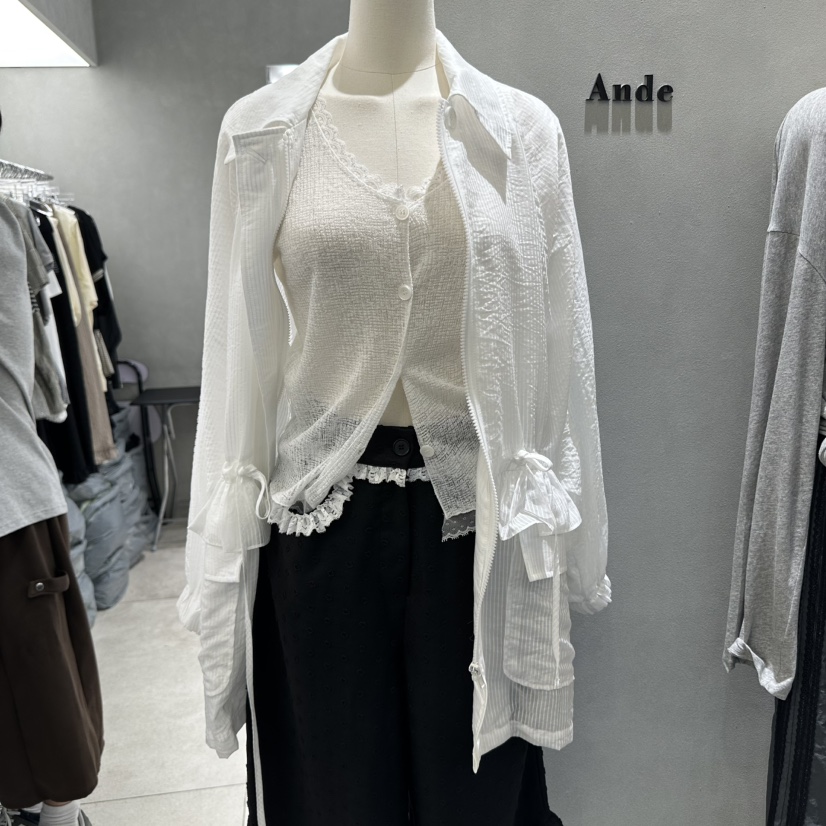 ANDE東大門㊣代購女裝新款休閑職業人氣熱賣真品襯衫蕾絲衫ANDE襯衫/蕾絲衫