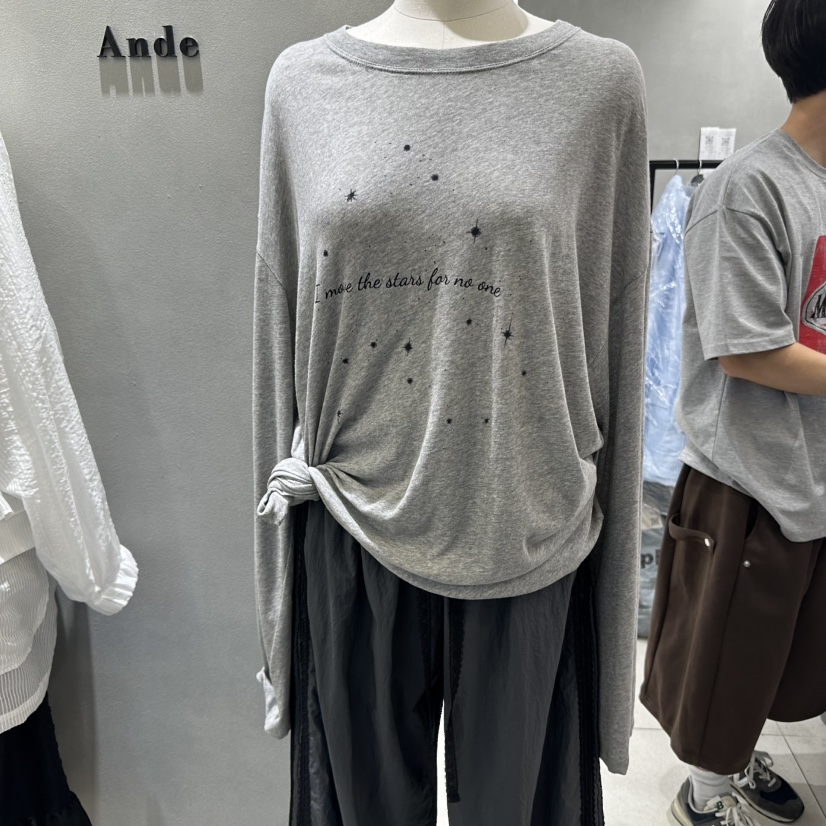 ANDE東大門㊣直郵女裝新款時尚休閑熱賣25春夏推薦職業長袖T恤ANDE長袖T恤圖色5