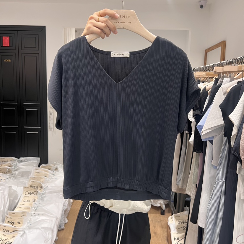VENIR-a東大門㊣代購女裝新品時尚推薦休閑職業人氣熱賣T恤VENIR-aT恤圖色2