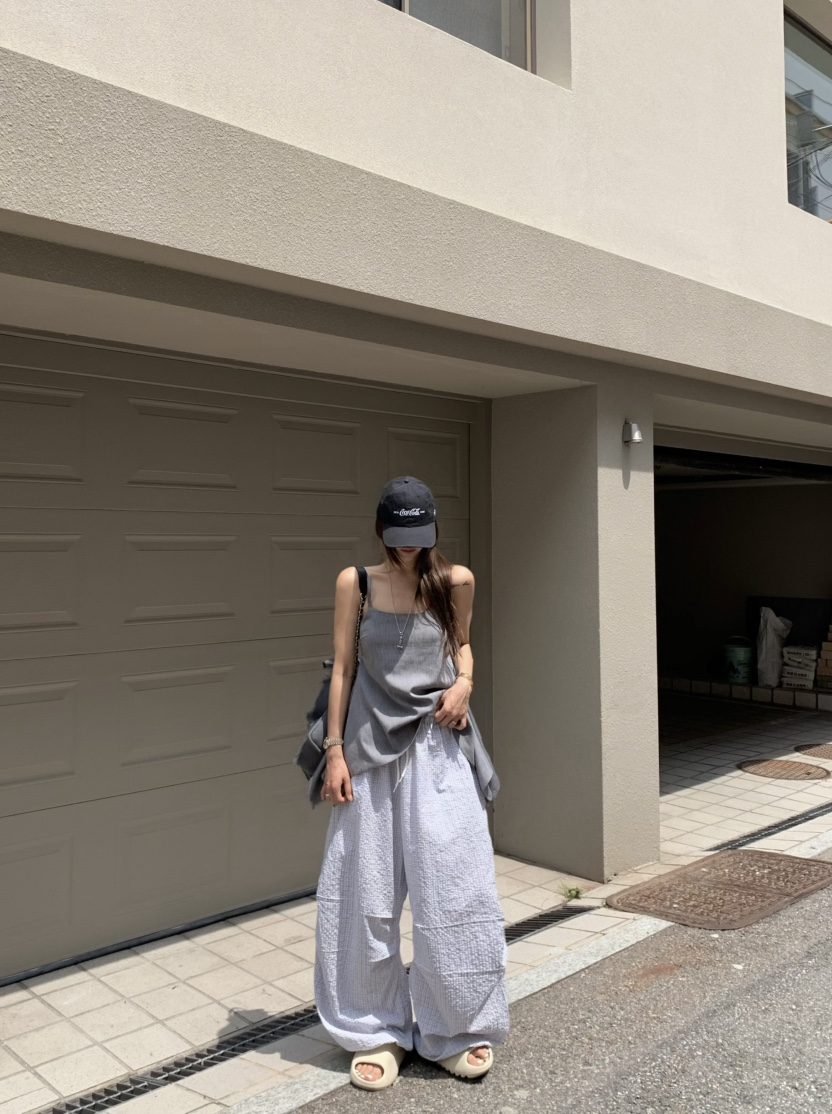 VIRKIN東大門㊣直郵女裝新款休閑25春夏真品職業吊帶背心亞麻VIRKIN吊帶/背心