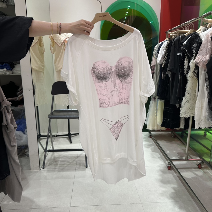 MINI UNNI東大門㊣直郵女士新款休閑職業推薦真品25春夏T恤MINI UNNIT恤圖色1