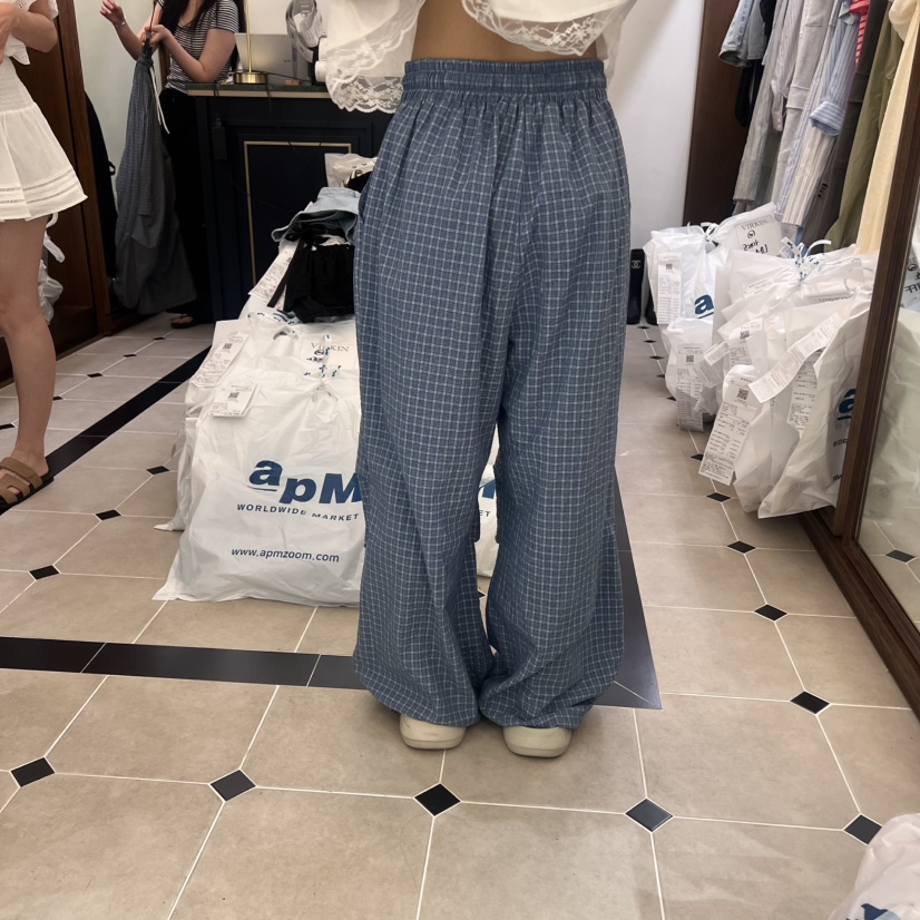 VIRKIN東大門㊣直郵女士新品推薦休閑時尚25春夏休閑褲格紋VIRKIN休閑褲