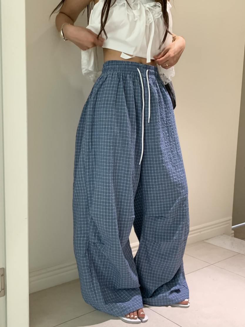 VIRKIN東大門㊣直郵女士新品推薦休閑時尚25春夏休閑褲格紋VIRKIN休閑褲