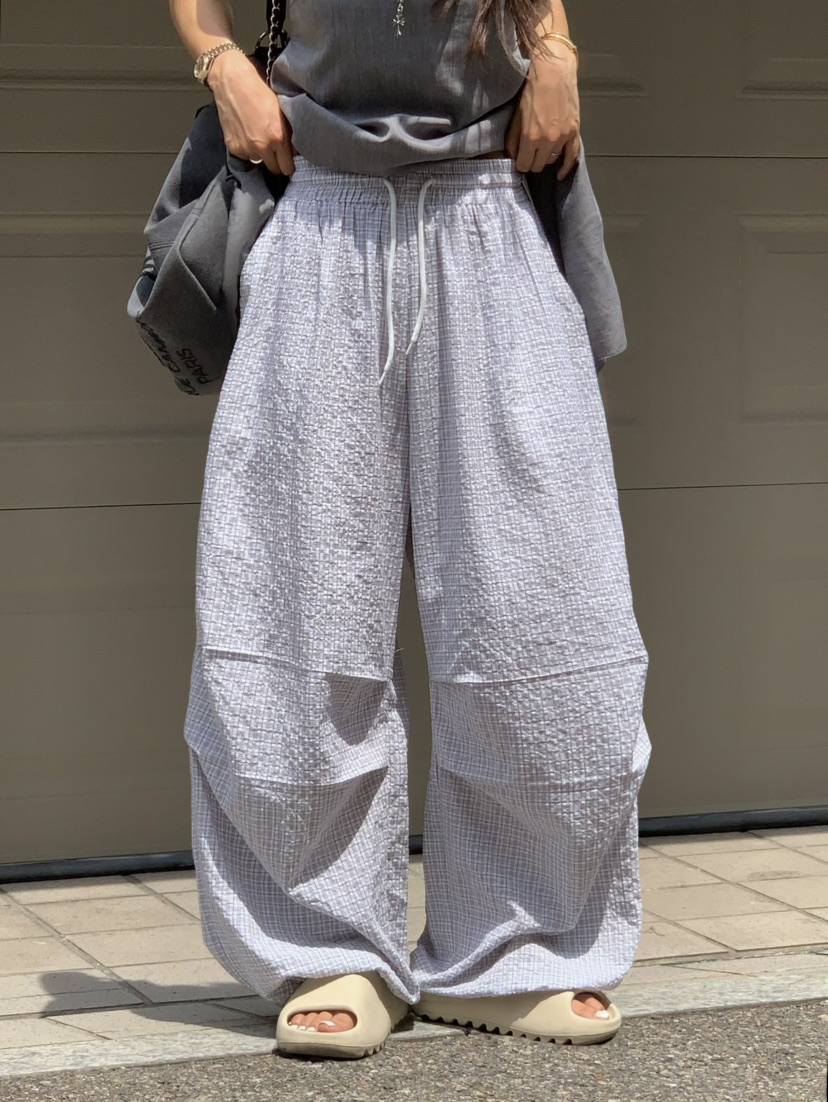 VIRKIN東大門㊣直郵女士新品推薦休閑時尚25春夏休閑褲格紋VIRKIN休閑褲