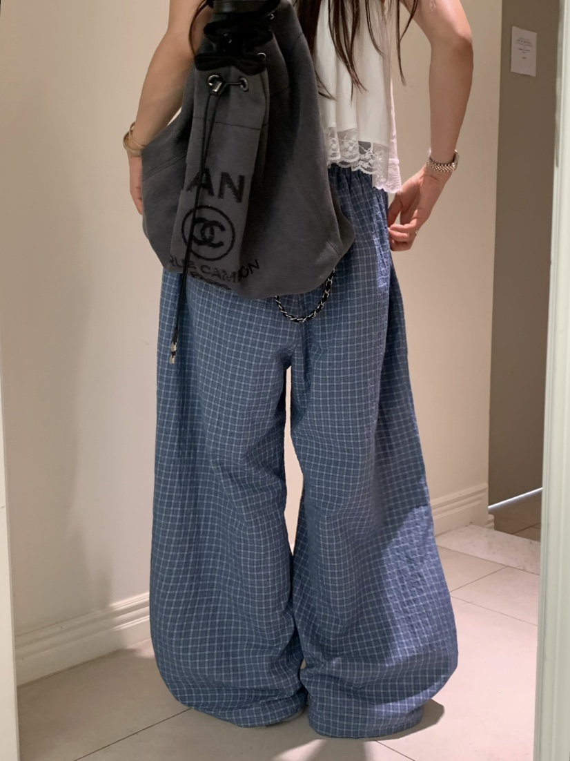 VIRKIN東大門㊣直郵女士新品推薦休閑時尚25春夏休閑褲格紋VIRKIN休閑褲