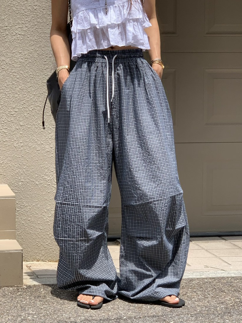 VIRKIN東大門㊣直郵女士新品推薦休閑時尚25春夏休閑褲格紋VIRKIN休閑褲