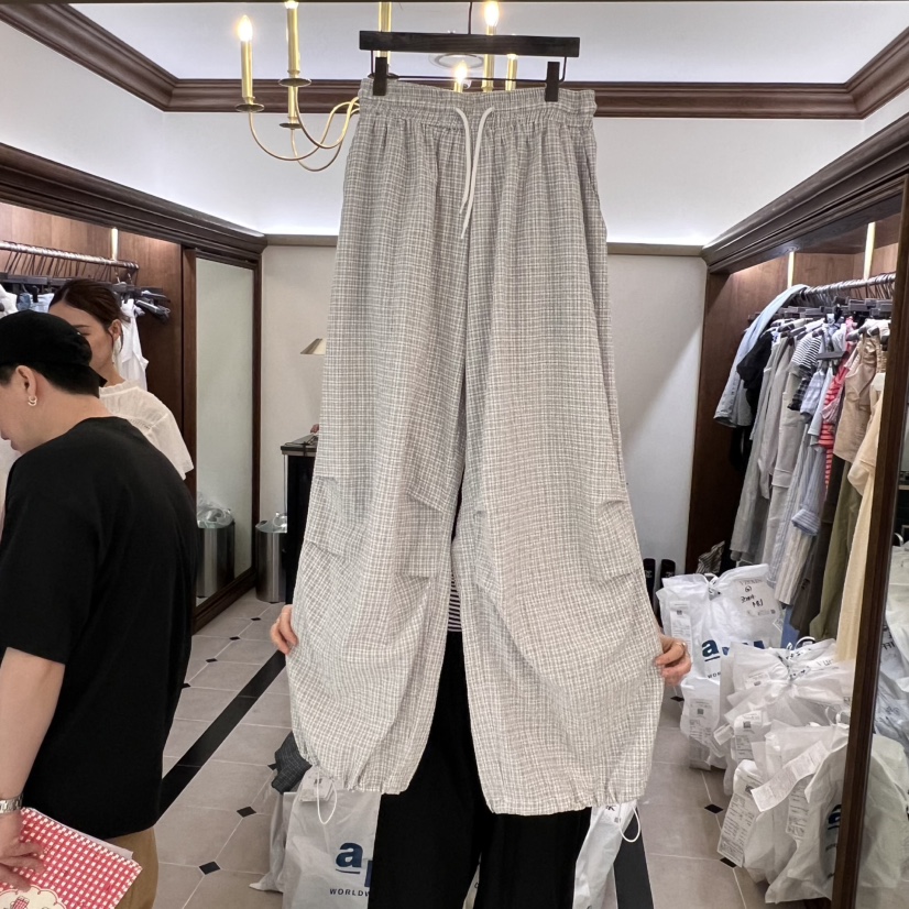 VIRKIN東大門㊣直郵女士新品推薦休閑時尚25春夏休閑褲格紋VIRKIN休閑褲圖色2