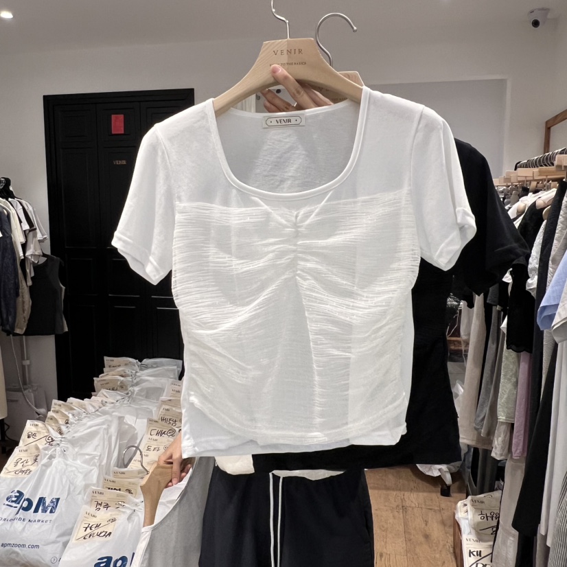 VENIR-a東大門㊣代購女裝新品休閑時尚人氣熱賣真品推薦T恤VENIR-aT恤圖色3