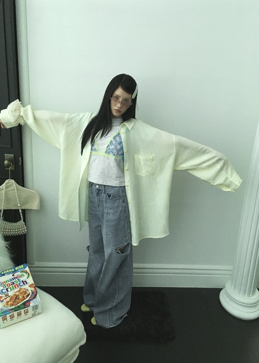 CLODE韓國直郵㊣女士新款推薦休閑時尚人氣熱賣真品T恤假兩件CLODET恤