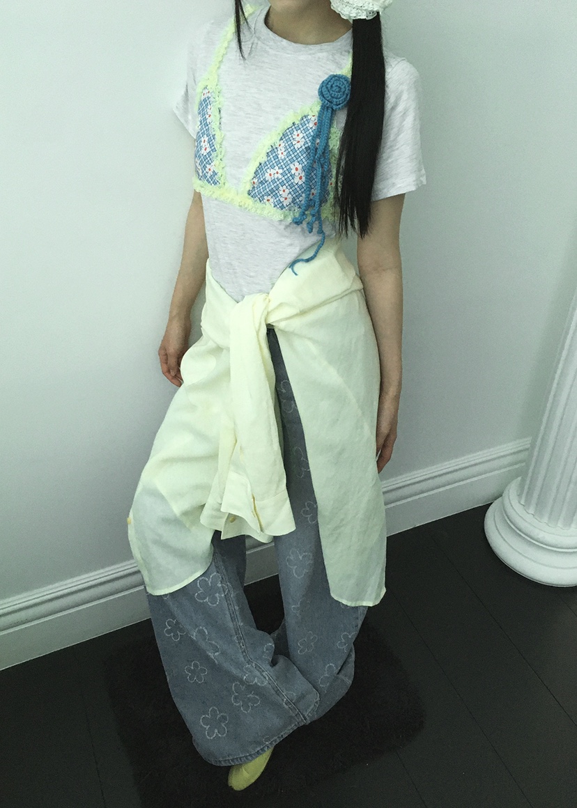 CLODE韓國直郵㊣女士新款推薦休閑時尚人氣熱賣真品T恤假兩件CLODET恤