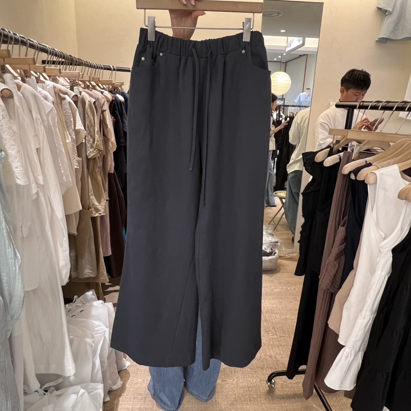 W AND J韓國直郵㊣女士新品推薦人氣職業真品25春夏休閑褲喇叭W AND J休閑褲圖色2