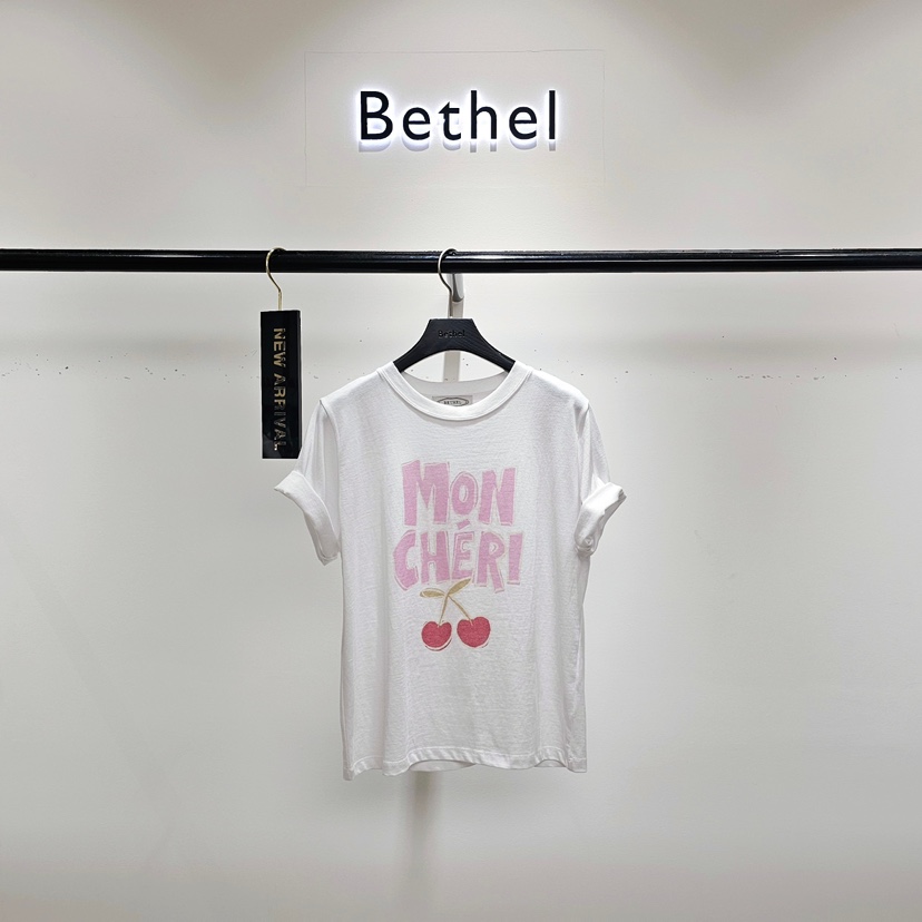 BETHEL東大門㊣直郵女士新款休閑推薦人氣時尚25春夏熱賣T恤BETHELT恤圖色1