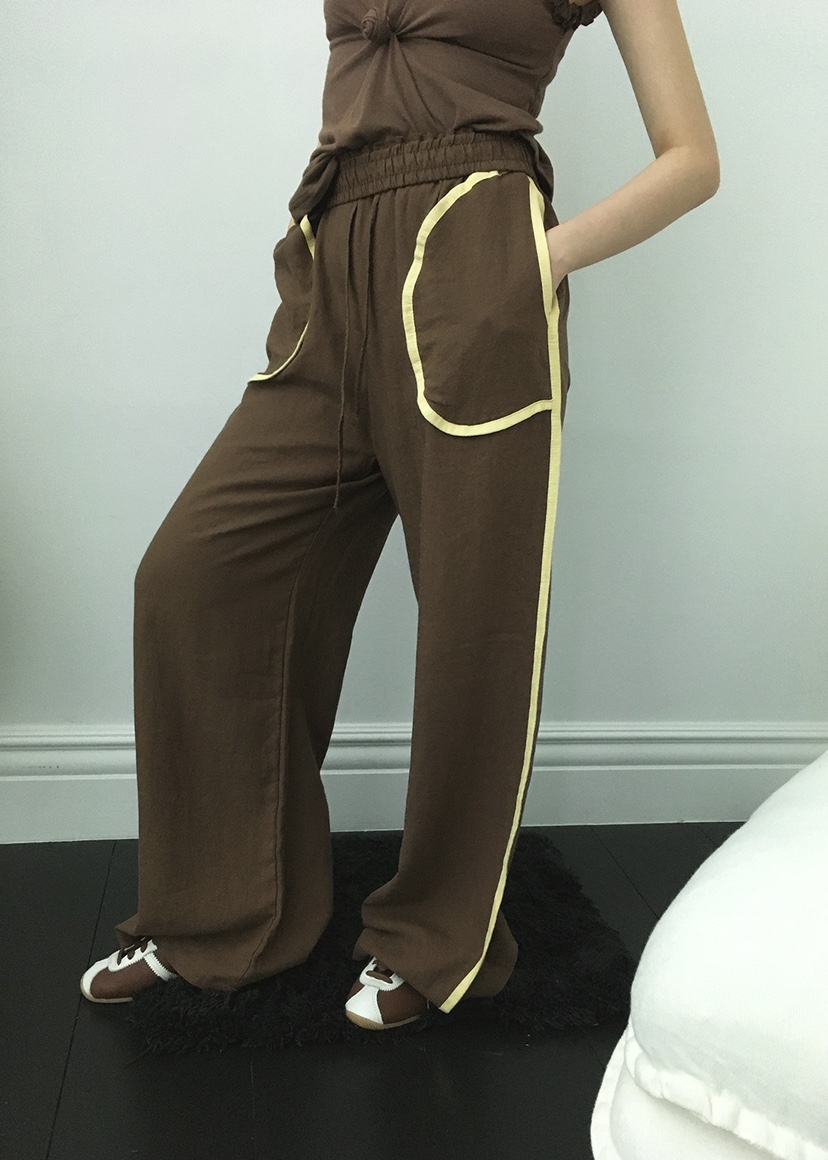 CLODE東大門㊣實拍女裝新款時尚熱賣休閑真品25春夏休閑褲亞麻CLODE休閑褲