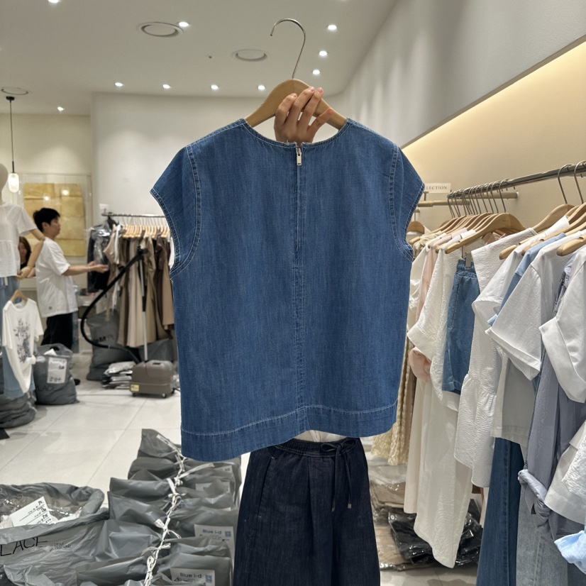 BLUEI-D東大門㊣實拍女士新品時尚人氣職業25春夏吊帶背心Blue i-d吊帶/背心