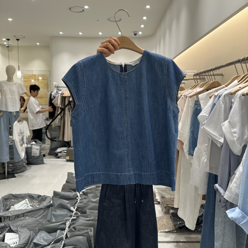 BLUEI-D東大門㊣實拍女士新品時尚人氣職業25春夏吊帶背心Blue i-d吊帶/背心圖色3