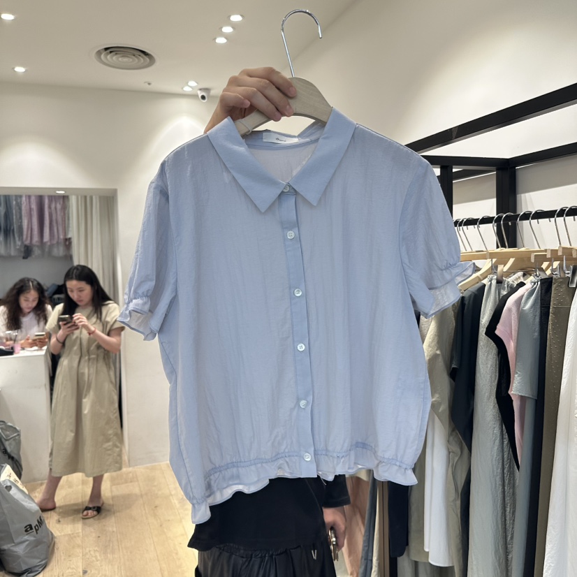 BRUNI/RICOTTA韓國代購㊣女裝新品職業熱賣25春夏襯衫蕾絲衫BRUNI/RICOTTA襯衫/蕾絲衫圖色1