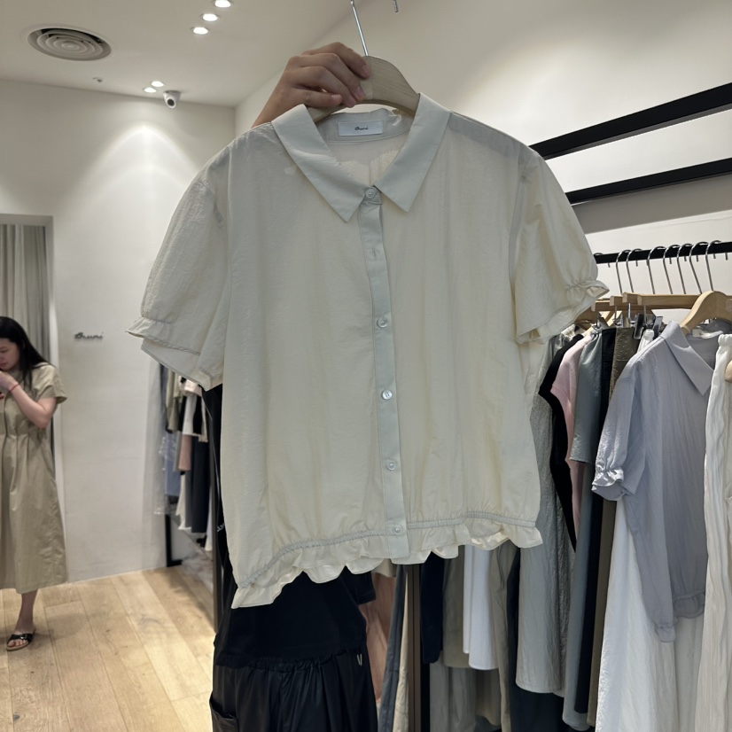 BRUNI/RICOTTA韓國代購㊣女裝新品職業熱賣25春夏襯衫蕾絲衫BRUNI/RICOTTA襯衫/蕾絲衫圖色2