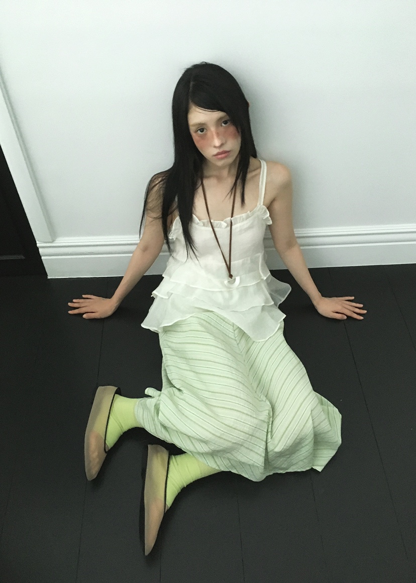 CLODE韓國代購㊣女士新品真品時尚推薦熱賣25春夏休閑長裙條紋CLODE長裙