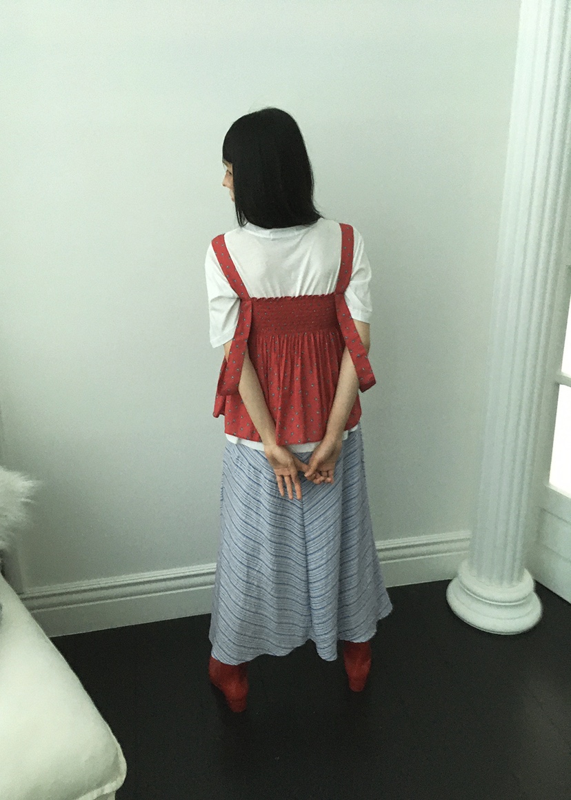 CLODE韓國代購㊣女士新品真品時尚推薦熱賣25春夏休閑長裙條紋CLODE長裙