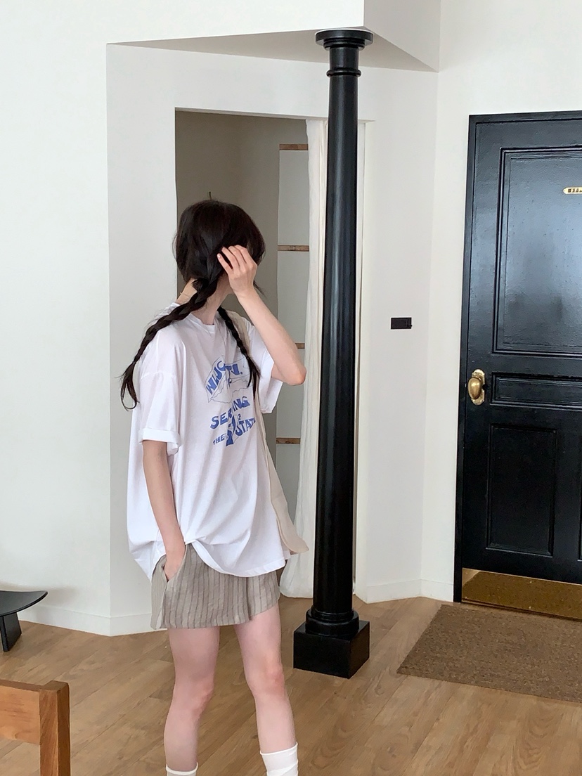 PLANTS ON GRAY東大門㊣實拍女士新款休閑熱賣時尚25春夏T恤PLANTS ON GRAYT恤