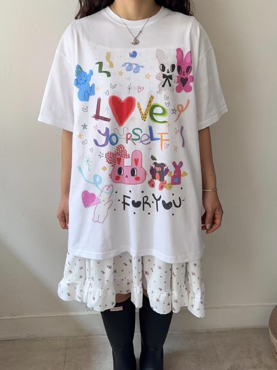 VIVACITY東大門㊣實拍女裝新品職業推薦時尚熱賣25春夏T恤兔子VIVACITYT恤圖色2
