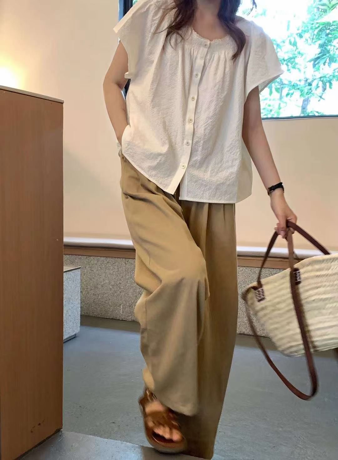 DIFFER東大門㊣實拍女士新款人氣時尚真品熱賣休閑襯衫蕾絲衫DIFFER襯衫/蕾絲衫