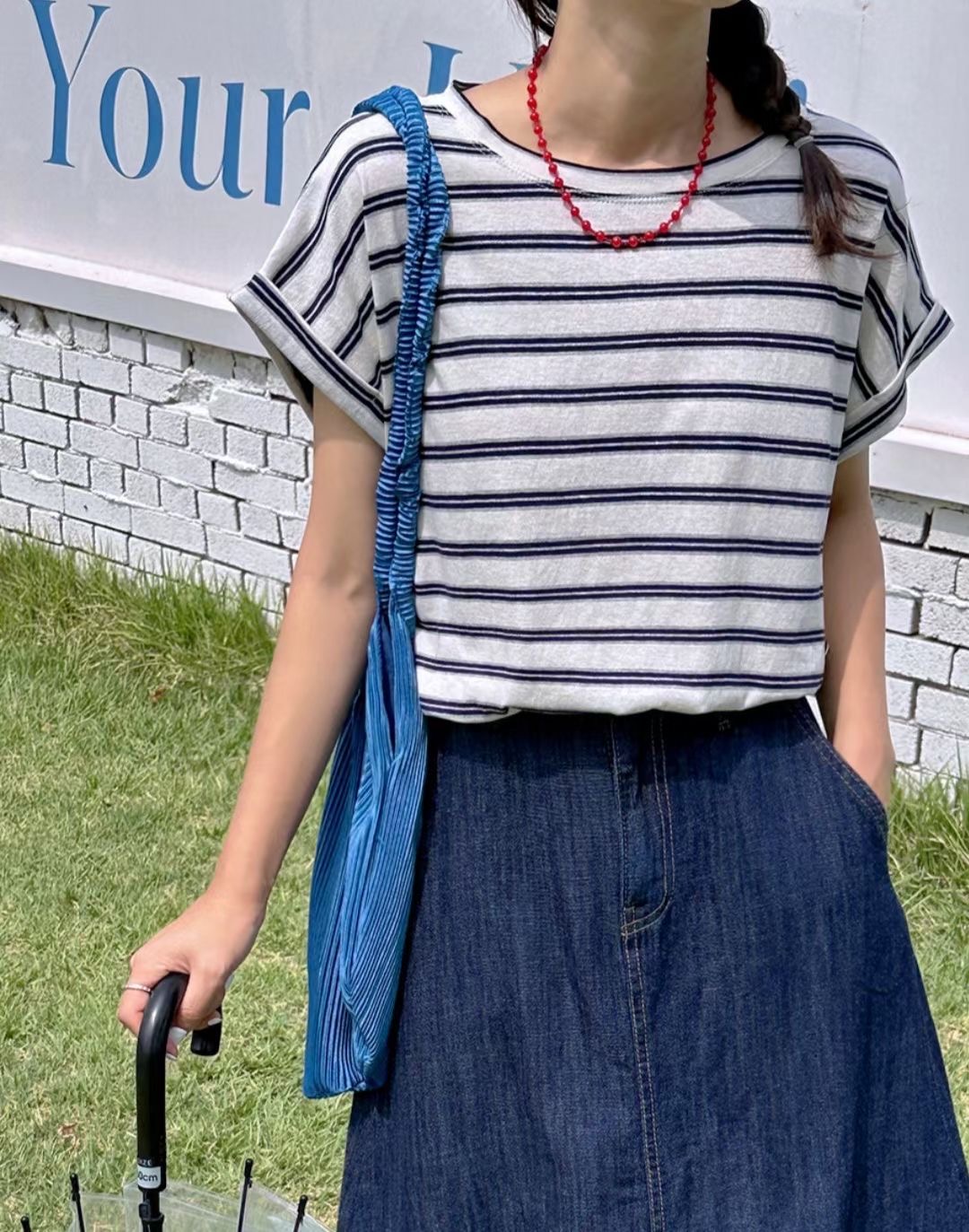DIFFER韓國代購㊣女士新品熱賣休閑人氣職業推薦25春夏時尚T恤DIFFERT恤