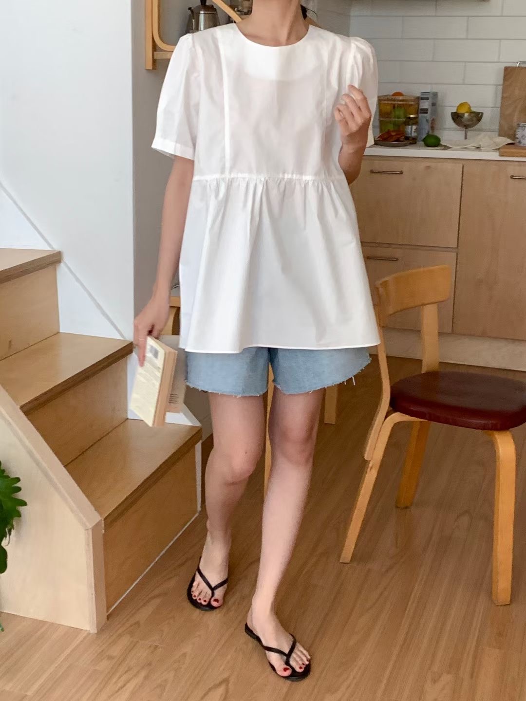 DIFFER東大門㊣直郵女士新款職業休閑時尚人氣真品襯衫蕾絲衫DIFFER襯衫/蕾絲衫圖色1