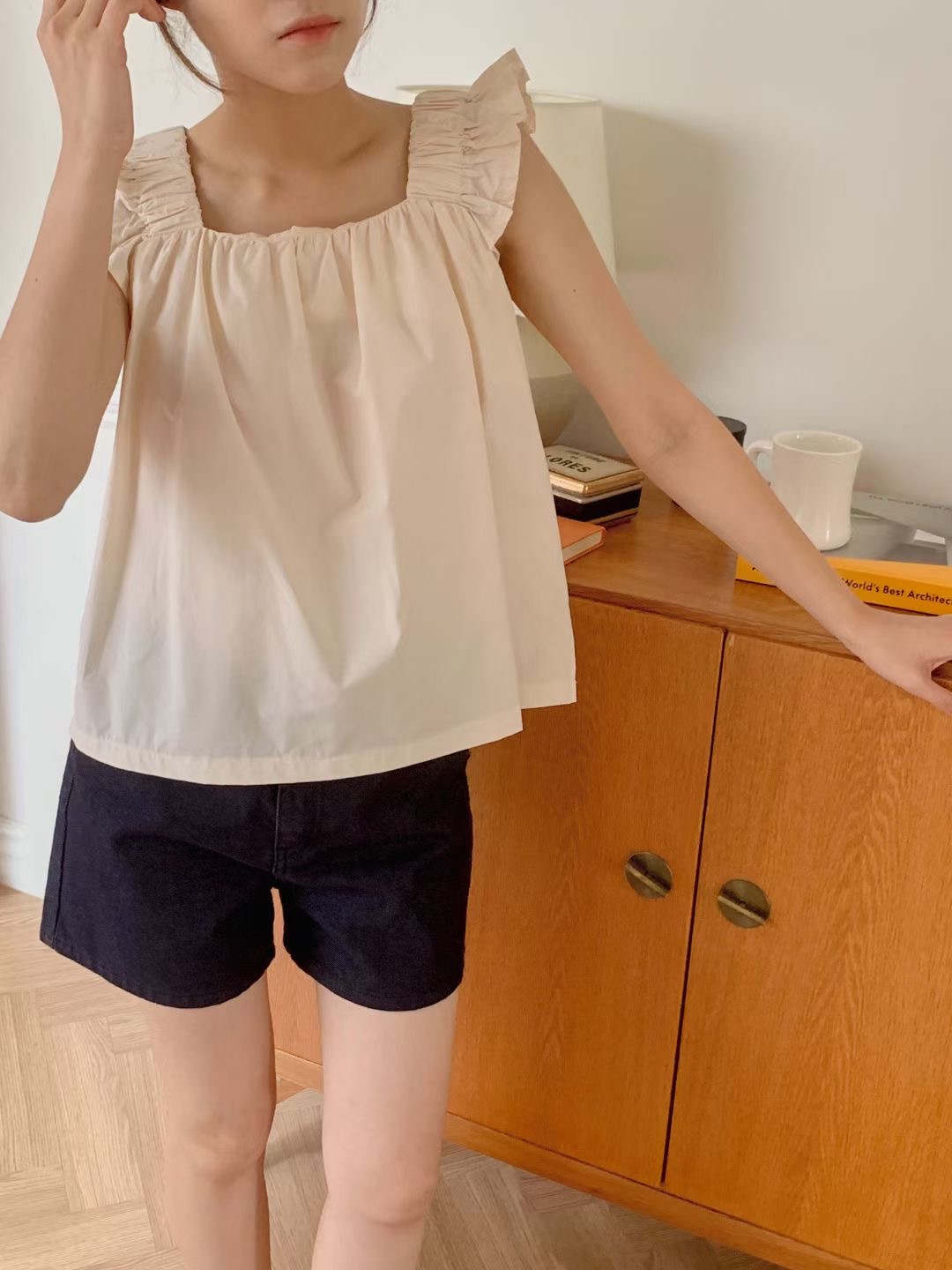 DIFFER東大門㊣直郵女士新品人氣休閑25春夏時尚襯衫蕾絲衫DIFFER襯衫/蕾絲衫圖色2