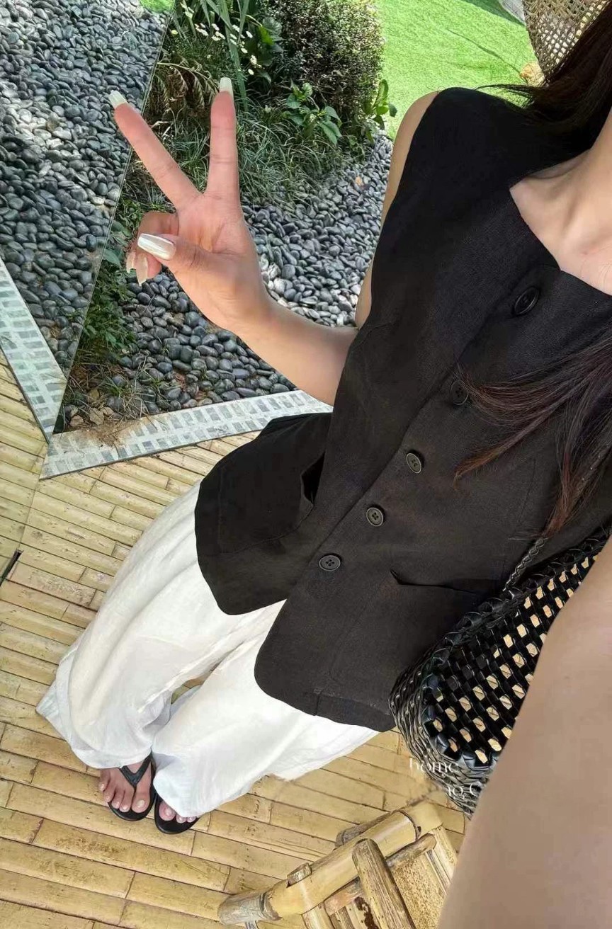 STRAWBERRY東大門㊣代購女裝新品真品職業人氣25春夏休閑馬甲STRAWBERRY馬甲圖色2