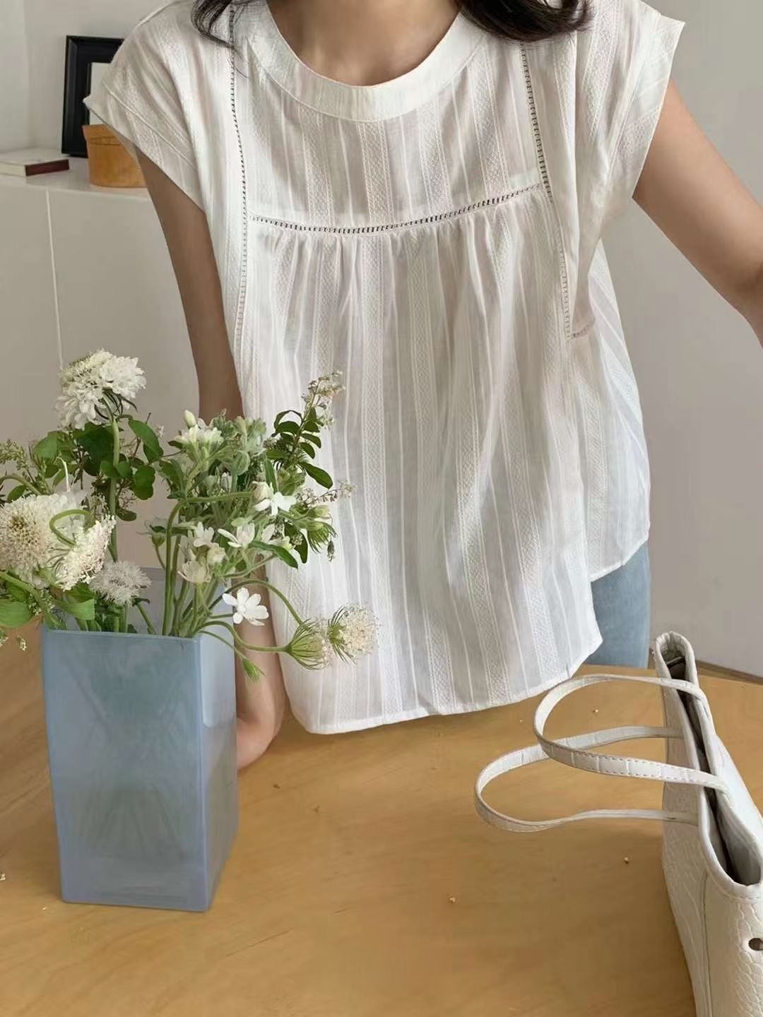 DIFFER東大門㊣實拍女裝新品職業25春夏人氣熱賣襯衫蕾絲衫DIFFER襯衫/蕾絲衫圖色2
