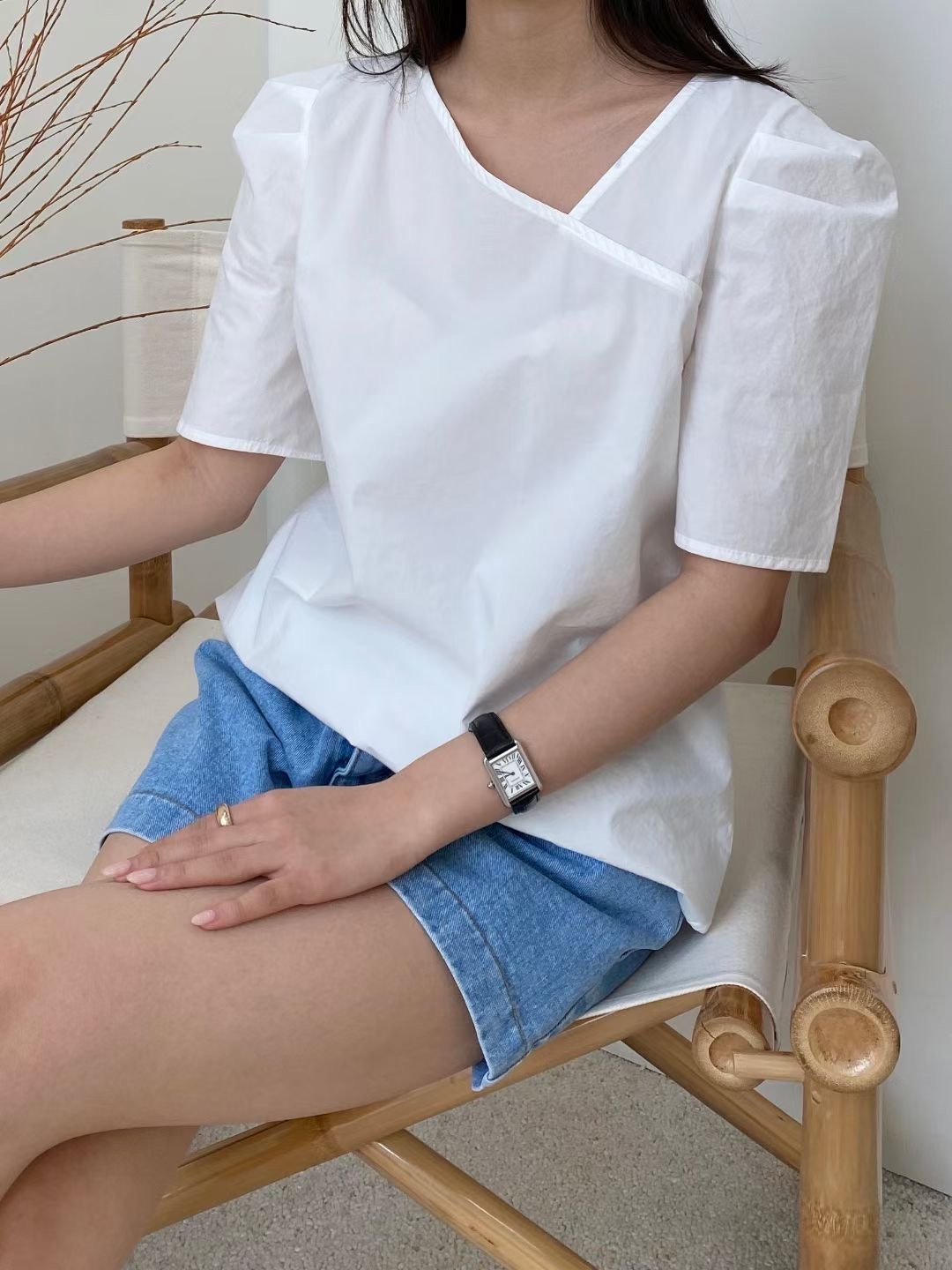 DIFFER韓國直郵㊣女士新品時尚職業25春夏休閑人氣襯衫蕾絲衫DIFFER襯衫/蕾絲衫