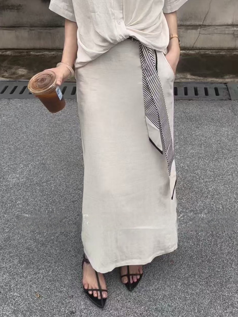 STRAWBERRY韓國代購㊣女士新品職業真品休閑時尚25春夏長裙STRAWBERRY長裙