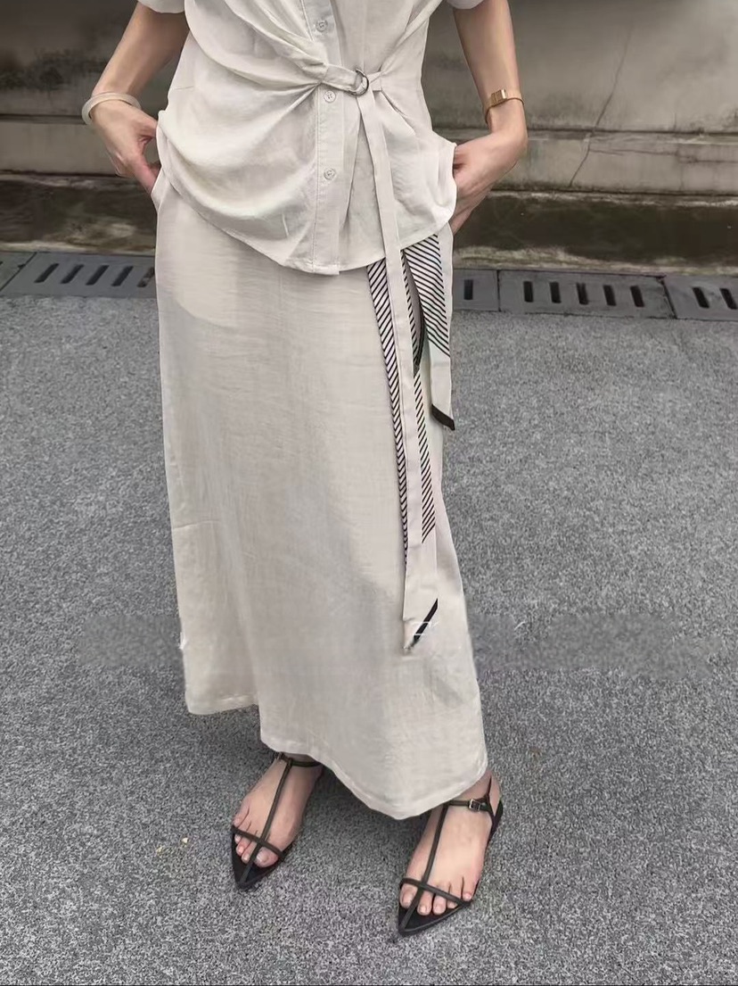 STRAWBERRY韓國代購㊣女士新品職業真品休閑時尚25春夏長裙STRAWBERRY長裙