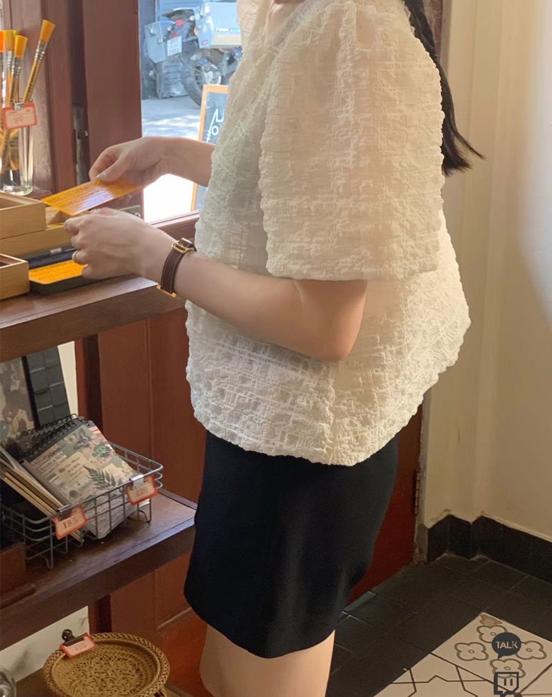 DIFFER韓國直郵㊣女裝新品真品人氣時尚25春夏休閑襯衫蕾絲衫DIFFER襯衫/蕾絲衫