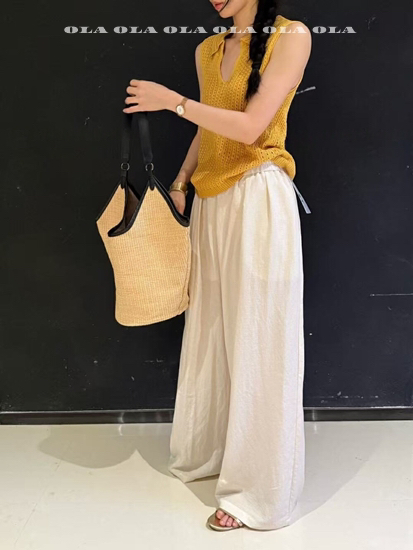 OLA東大門㊣代購女士新款真品時尚25春夏熱賣人氣職業休閑褲mellor/OLA休閑褲