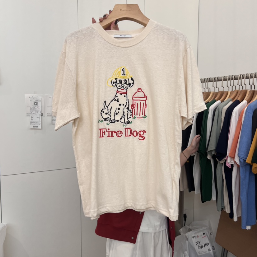 DOHWAJI韓國直郵㊣女裝新品時尚25春夏休閑人氣熱賣推薦T恤DOHWAJIT恤圖色2