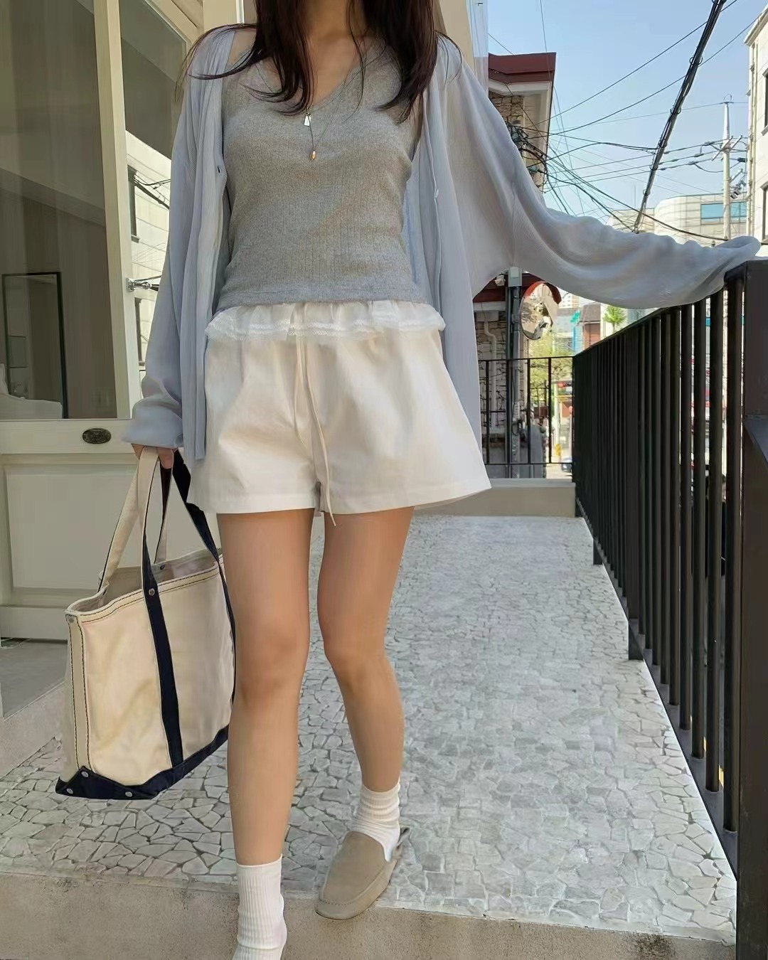 WELL ROW-T韓國代購㊣女士新款職業休閑熱賣25春夏推薦短褲WELL ROW-T短褲圖色3