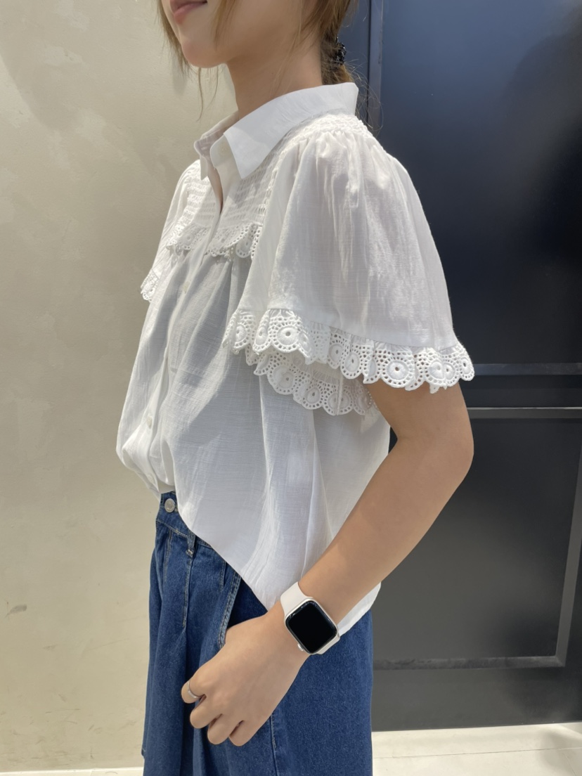 MILLIMETER東大門㊣代購女士新款25春夏真品休閑襯衫蕾絲衫MILLIMETER襯衫/蕾絲衫