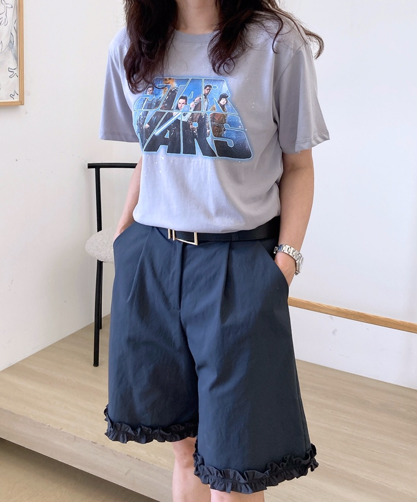 HANNA-A韓國代購㊣女士新款真品25春夏人氣休閑推薦職業T恤HANNAT恤