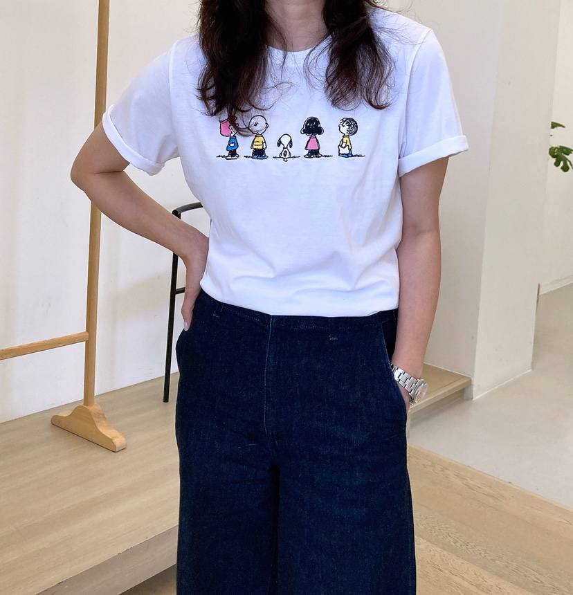 HANNA-A東大門㊣實拍女裝新款休閑熱賣真品人氣25春夏T恤史努比HANNAT恤