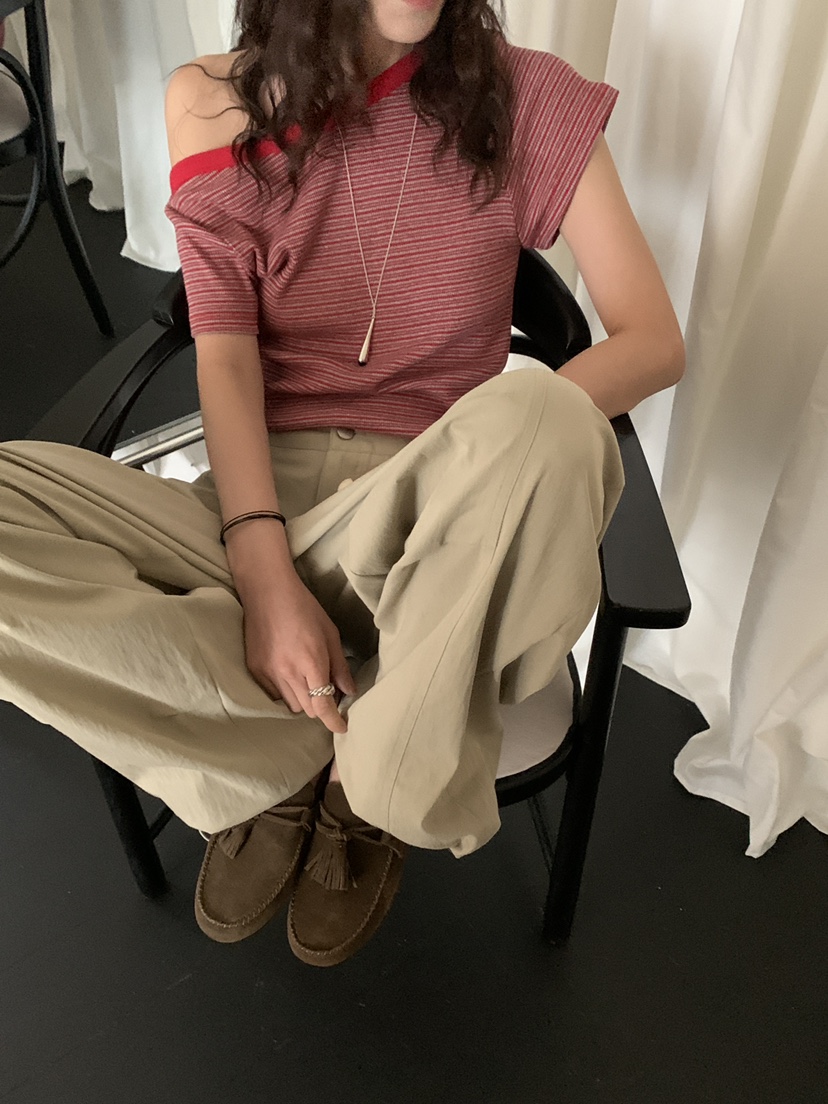 OURS韓國直郵㊣女裝新款人氣25春夏時尚推薦真品休閑職業T恤OURST恤