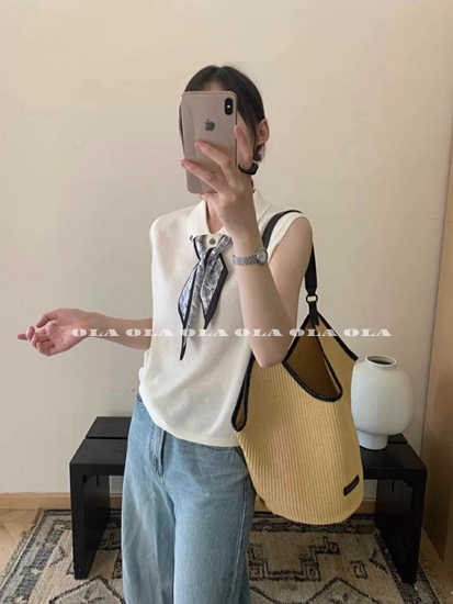 OLA韓國直郵㊣女士新品職業人氣時尚25春夏推薦真品熱賣針織衫mellor/OLA針織衫