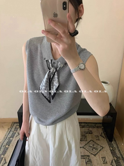 OLA韓國直郵㊣女士新品職業人氣時尚25春夏推薦真品熱賣針織衫mellor/OLA針織衫