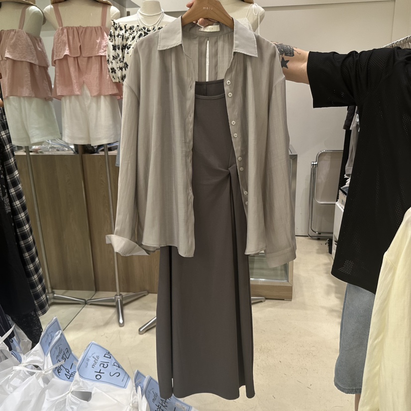 MELO韓國代購㊣女裝新品時尚真品人氣職業熱賣推薦休閑套裝MELO套裝圖色3
