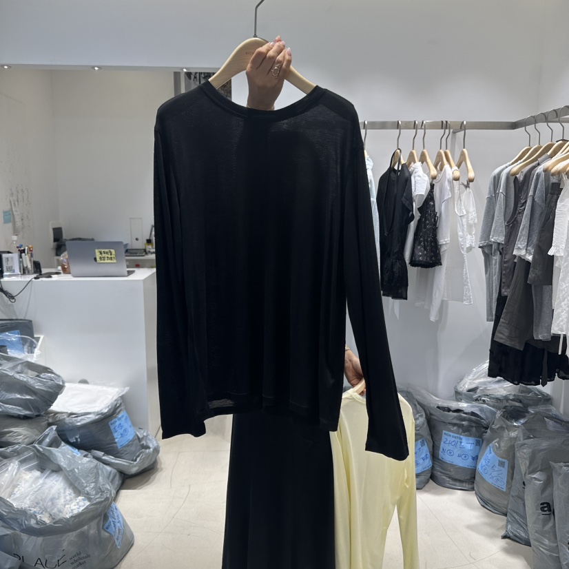 RICH SISTER韓國直郵㊣女士新款推薦時尚熱賣職業真品長袖T恤RICH SISTER長袖T恤圖色3