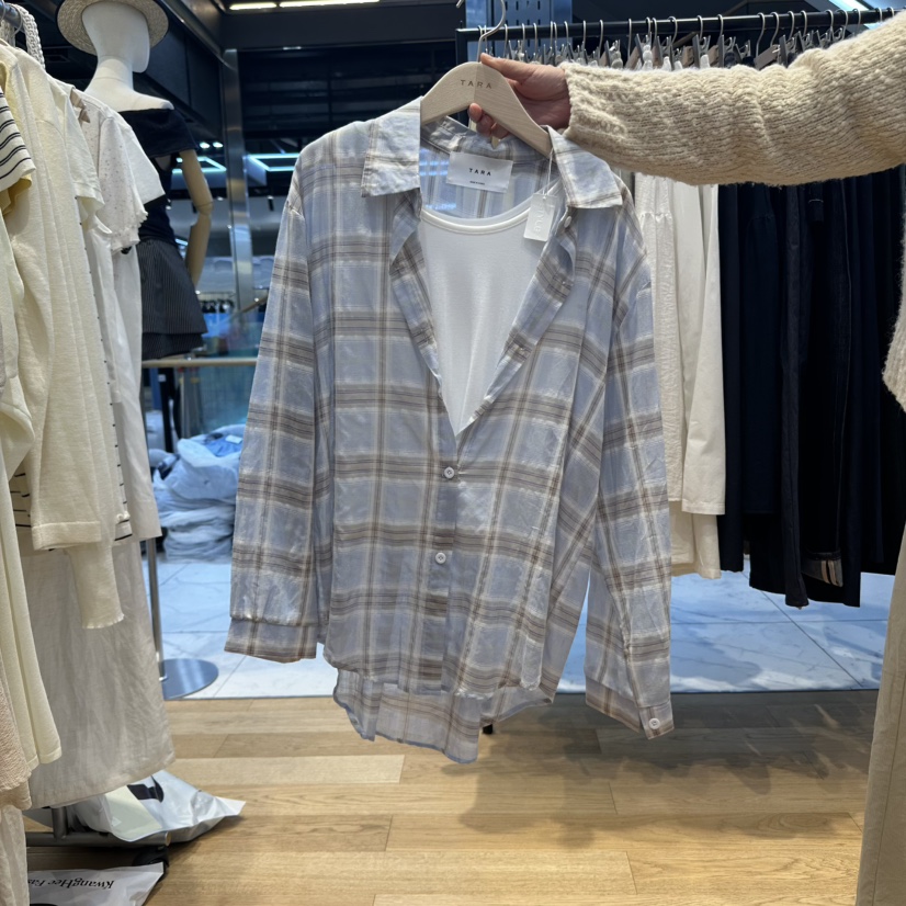 TARA東大門㊣代購女士新品休閑熱賣推薦人氣時尚襯衫蕾絲衫TARA襯衫/蕾絲衫圖色1