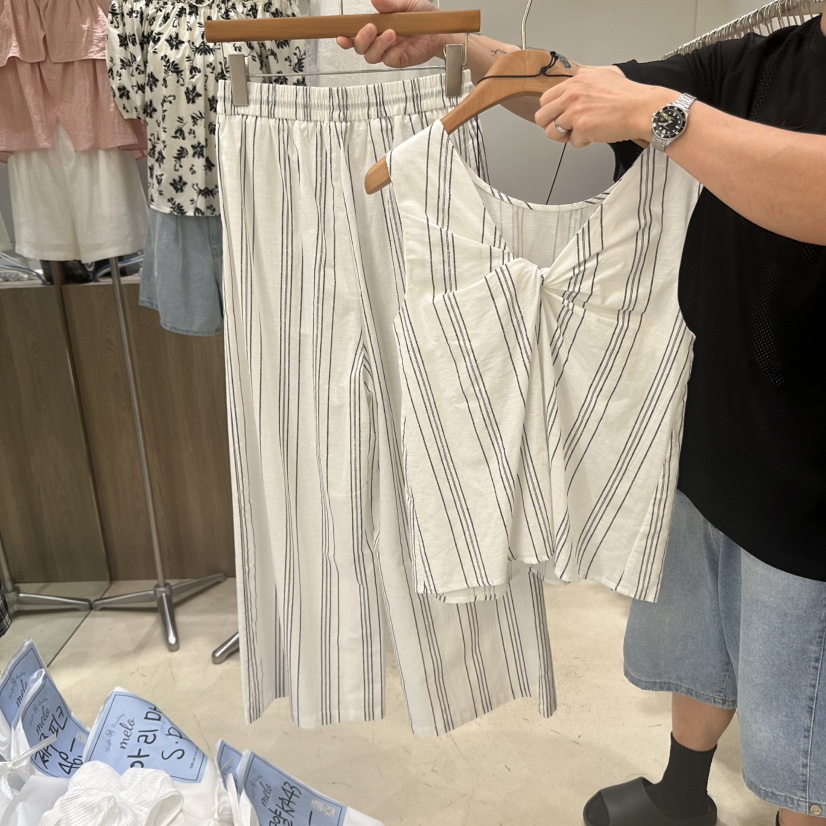 MELO東大門㊣直郵女士新品熱賣25春夏休閑時尚真品套裝兩件套MELO套裝